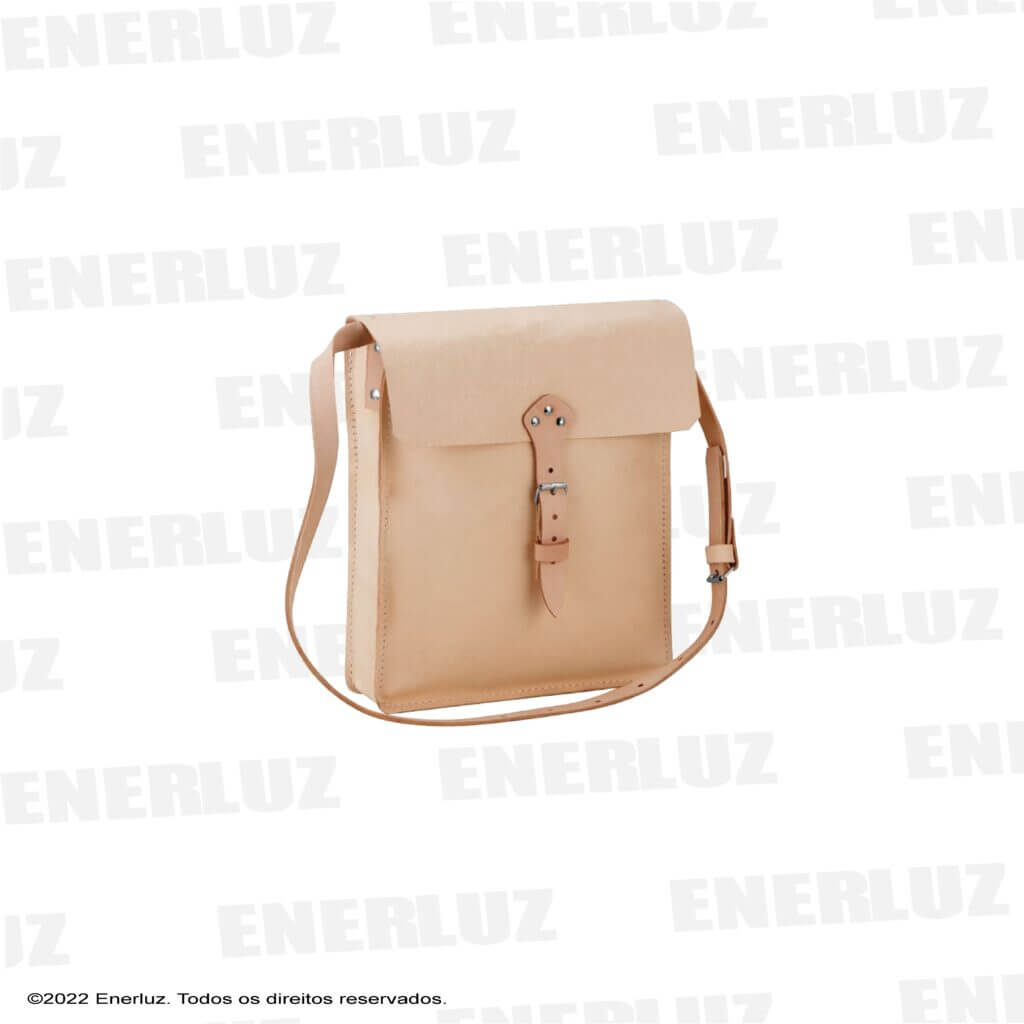 Bolsa de Couro com tampa
